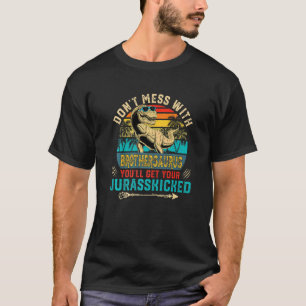 Mens Fun Distressed Brothersaurus Dinosaur Rex Fat T-Shirt