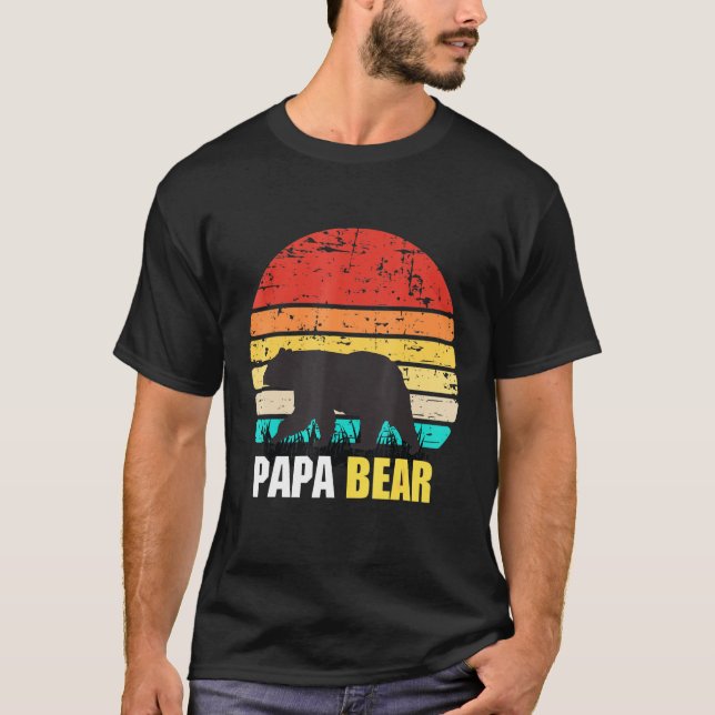 Mens Fun Papa Bear T-Shirt (Front)