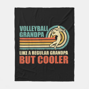 Mens Fun Volleyball Grandpa Like A Regular Grandpa Fleece Blanket
