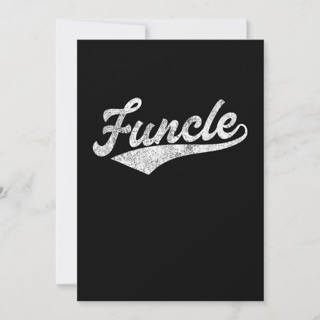 Mens Funcle Funny Uncle Fathers Day Gift Baseball Holiday Card (Front)