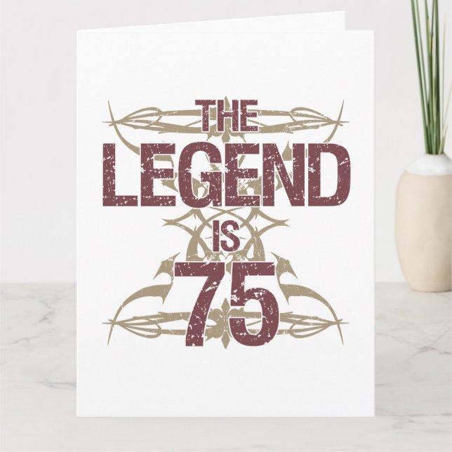 Men's Funny 75th Birthday Card (Front)