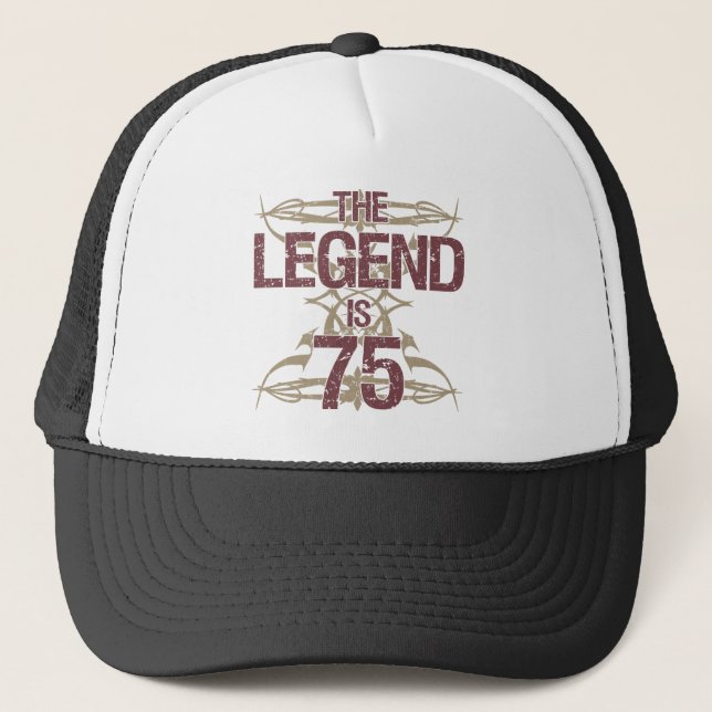 Men's Funny 75th Birthday Trucker Hat (Front)