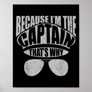 Mens Funny Airplane Pilot Because Im The Caption T Poster