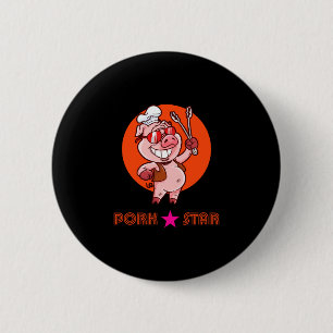 Mens funny bbq barbecue grilling ribs summer time 2 inch round button