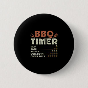 Mens funny bbq grill chef grilling master barbecue 2 inch round button