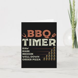 Mens funny bbq grill chef grilling master barbecue card