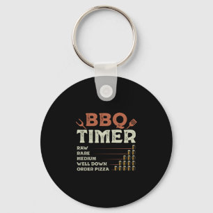 Mens funny bbq grill chef grilling master barbecue keychain