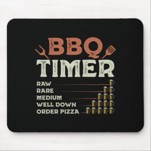 Mens funny bbq grill chef grilling master barbecue mouse pad