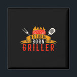 Mens Funny Bbq Natural Born Griller Retro Meat Smo Magnet<br><div class="desc">Mens Funny Bbq Natural Born Griller Retro Meat Smoking</div>