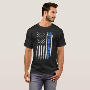 Mens Funny Best Dog Dad Ever t-shirt flag and dog