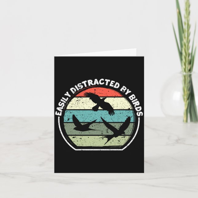 Mens Funny Birdwatcher Animal Design Easily Card (Front)
