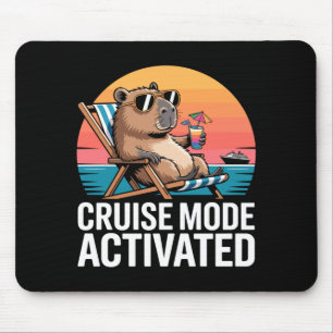 Mens funny capybara cruise shirts 2026 cruise mode mouse pad