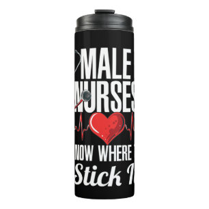 Mens Funny Carer Hospital Murse I Nurse Do you lov Thermal Tumbler