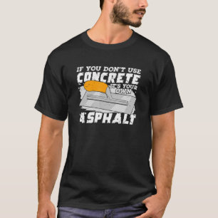 Mens Funny Construction Design for a Concrete Fini T-Shirt
