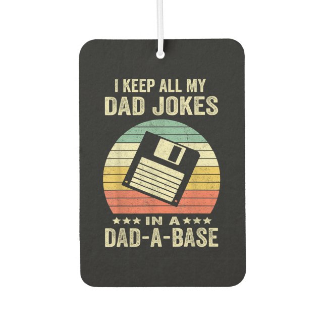 Mens Funny dad Jokes in dad-a-Base Air Freshener (Front)