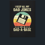 Mens Funny dad Jokes in dad-a-Base Canvas Print<br><div class="desc">Mens Funny dad Jokes in dad-a-Base</div>