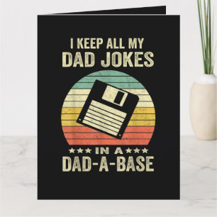 Mens Funny dad Jokes in dad-a-Base Card