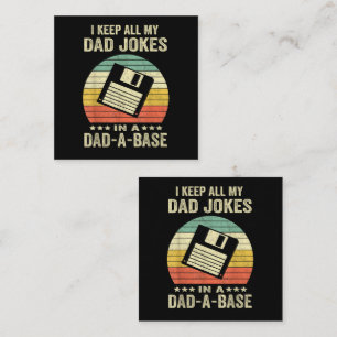 Mens Funny dad Jokes in dad-a-Base Card
