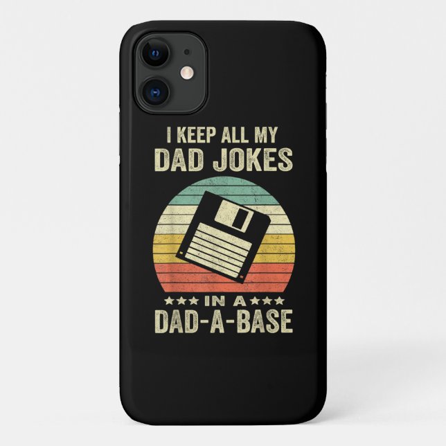 Mens Funny dad Jokes in dad-a-Base Case-Mate iPhone Case (Back)