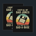 Mens Funny dad Jokes in dad-a-Base Holiday Card<br><div class="desc">Mens Funny dad Jokes in dad-a-Base</div>