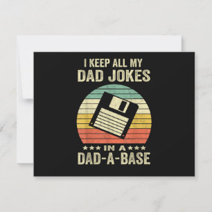 Mens Funny dad Jokes in dad-a-Base Invitation