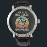 Mens Funny dad Jokes in dad-a-Base Watch<br><div class="desc">Mens Funny dad Jokes in dad-a-Base</div>