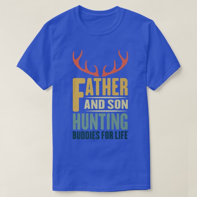 Mens Funny Daddy Father And Son Hunting Buddies Fo T-Shirt (Design Front)