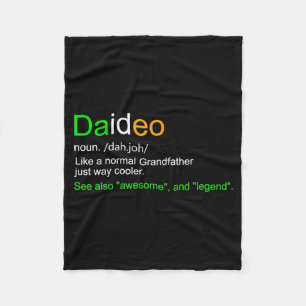 Mens Funny Daideo Ireland Grandfather Grandpa  Fleece Blanket