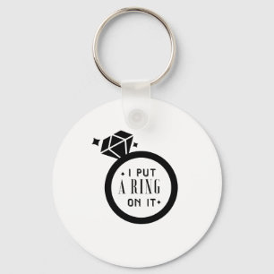 Men's Funny Engaged Marriage Engagemen Keychain