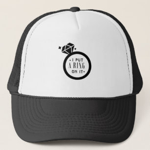 Men's Funny Engaged Marriage Engagemen Trucker Hat