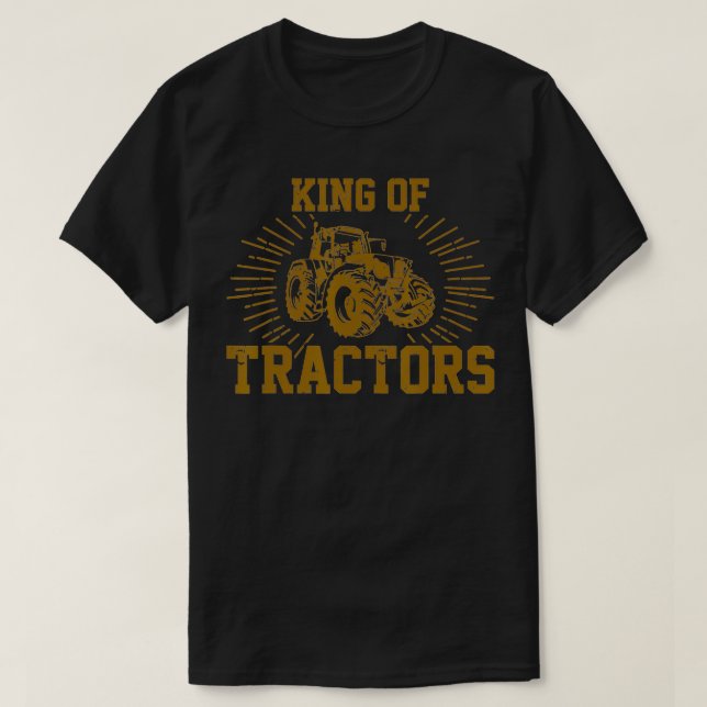 Mens Funny Farmer Quote King Of Tractors Farming  T-Shirt (Design Front)