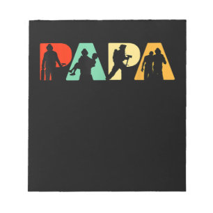 Mens Funny Fathers Day Gift  Funny Firefighter Dad Notepad