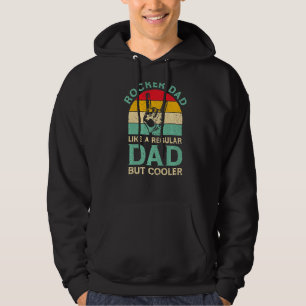 Mens Funny Fathers Day Rocker Dad For Rock Player Hoodie