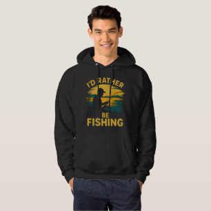Mens funny fishing hoodie