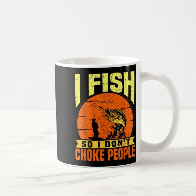 Mens Funny Fishing Quotes Joke Sarcasm  Coffee Mug (Right)