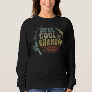 Mens Funny Fishing Tee Vintage Reel Cool Grandpa