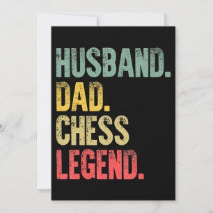 Mens Funny Gift Husband Dad Chess Legend Holiday Card