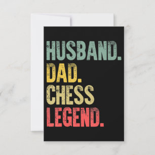 Mens Funny Gift Husband Dad Chess Legend Invitation