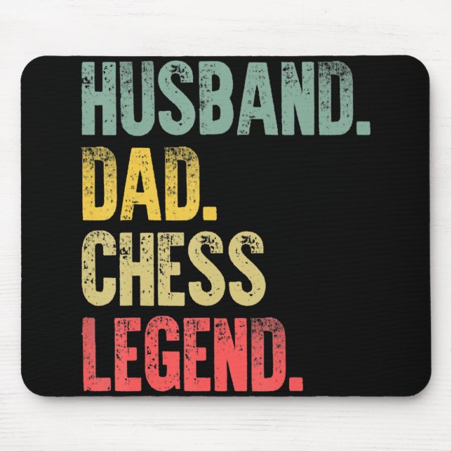 Mens Funny Gift Husband Dad Chess Legend Mouse Pad (Front)