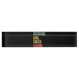 Mens Funny Gift Husband Dad Chess Legend Nameplate