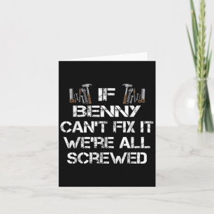 Mens Funny Handyman Quote Personalized Benny Gift Card