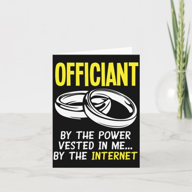 Mens Funny Internet Ordained Offigovernment Card (Front)