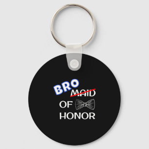 Mens funny man wedding matching bachelor party bro keychain