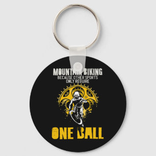 Mens Funny Mountain Bike Riding Gift - Mountain Bi Keychain