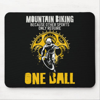 Mens Funny Mountain Bike Riding Gift - Mountain Bi Mouse Pad