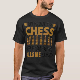Mens Funny My Chess Opponent Calls Me Dad Graphic  T-Shirt
