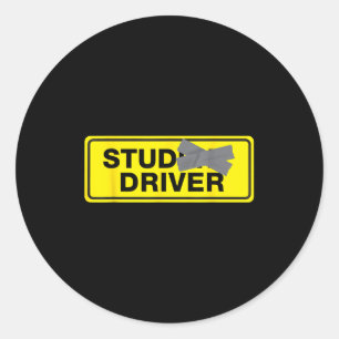 Mens Funny New Driver  Classic Round Sticker