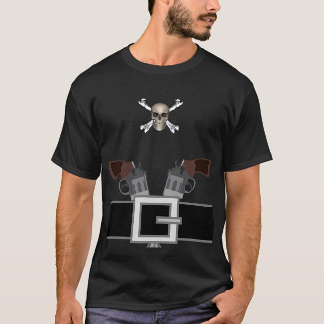 Mens Funny Novelty Christmas PIRATE COSTUME T-Shirt (Front)