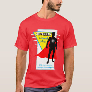 Mens Funny Novelty SUPPERMAN MAN OF MEAL T-Shirt