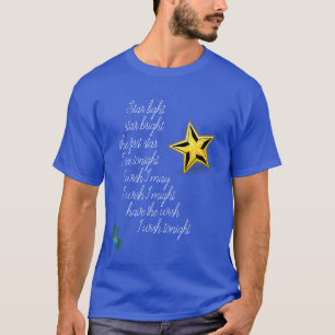Mens Funny Novelty WISH STAR LIGHT STAR BRIGHT T-Shirt